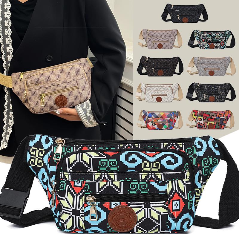 Modische Hüfttasche, Reißverschluss, geeignet für Outdoor-Aktivitäten, Crossbody-Sporttasche, lässige Umhängetasche, mehrschichtig c