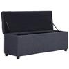 Storage Bench with Compartment 116 Cm Dark Grey Polyester