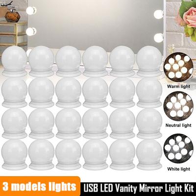 Kit luci per specchio USB per tavolo da trucco, lampadine a LED in stile hollywoodiano