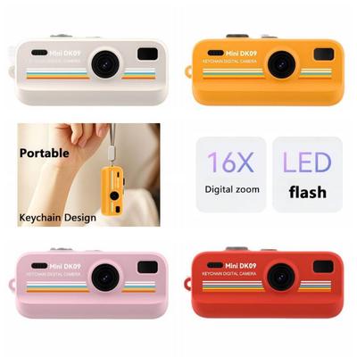 With Flash Retro CCD 16x Zoom 2K HD Thumb Camera Keychain Mini Digital Camera  For Vlogging