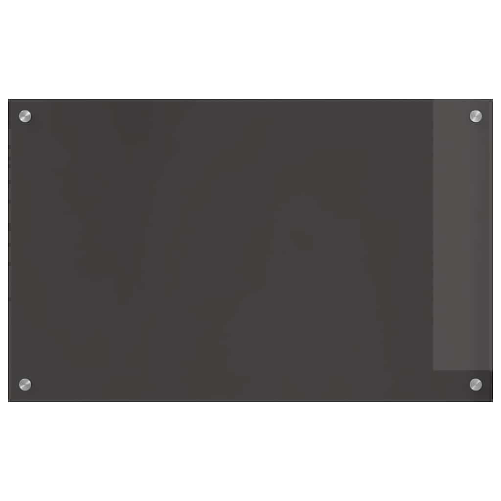 Kitchen Splashback 2 pcs Dark Grey 80 x 50 cm Tempered Glass
