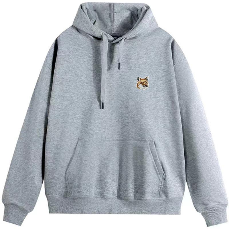 Fashionable Fur Fox Logo Hooded Sweatshirt