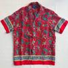 Used POLO RALPH LAUREN Paisley Pattern Linen Shirt, Bandana Pattern, Red, QR Tag