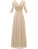 Elegant Lace Splicing Long Evening Dress for an Impressive Look
