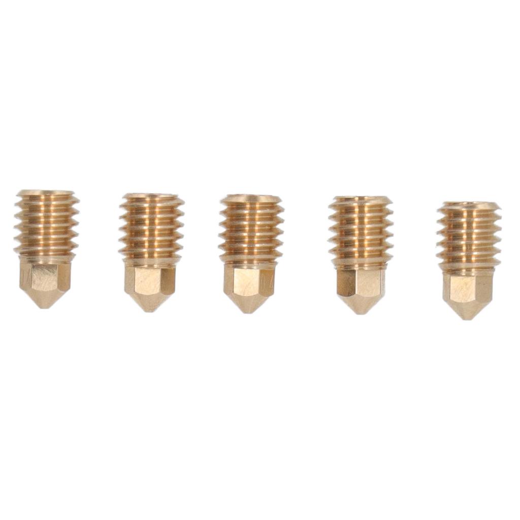 5Pcs 3D Printer Brass Nozzles Tight Connection Heat Resistant 500 Celsius  CHT Brass Nozzle for Bambu Lab