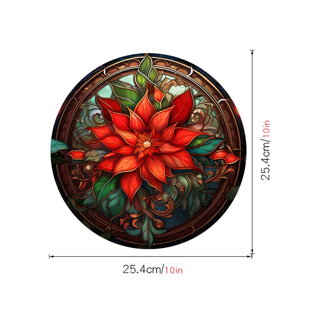 Retro Colorful Hummingbird Iris Window Glass Electrostatic Sticker Detachable Decorative Film Home Decoration