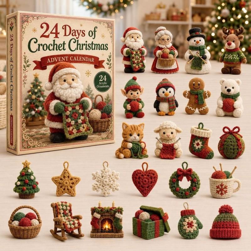 2026 Christmas Advent Calendar Blind Box Figures Holiday Decor Collectible Ornament Set