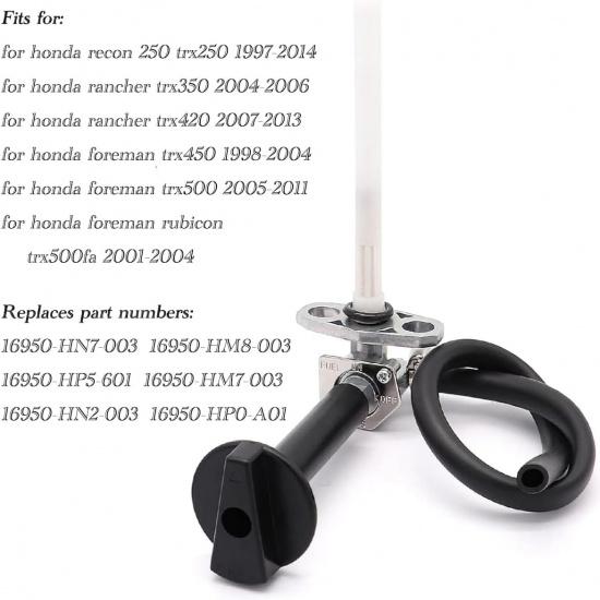 Fuel Valve Petcock For Honda Recon 250 1997-2024/ Rancher 350 400 420 / Foreman 400 450 Rubicon 500, For Honda TRX250 TRX350 TRX400 TRX420 TRX450