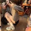 Cowhide Version~ Leather Platform Dad Shoes Women's Old Dirty Shoes Muffin Height Increase Casual Sports Shoes Board Shoes