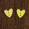 Handmade Small Ceramic Heart Buttons for DIY Brooch and Accessories