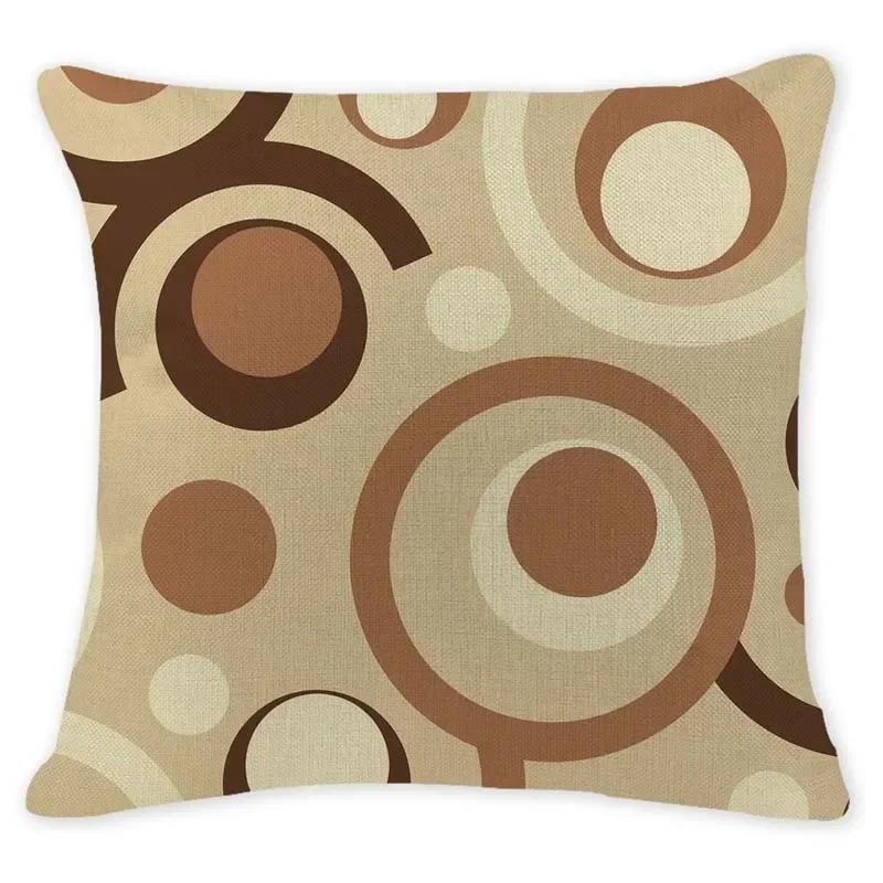 Retro Ethnic Geometry Decorative Cushion Cover Cotton Linen Textile Printed Throw Pillowcase for Car Sofa Bed Home Decor 45X45CM