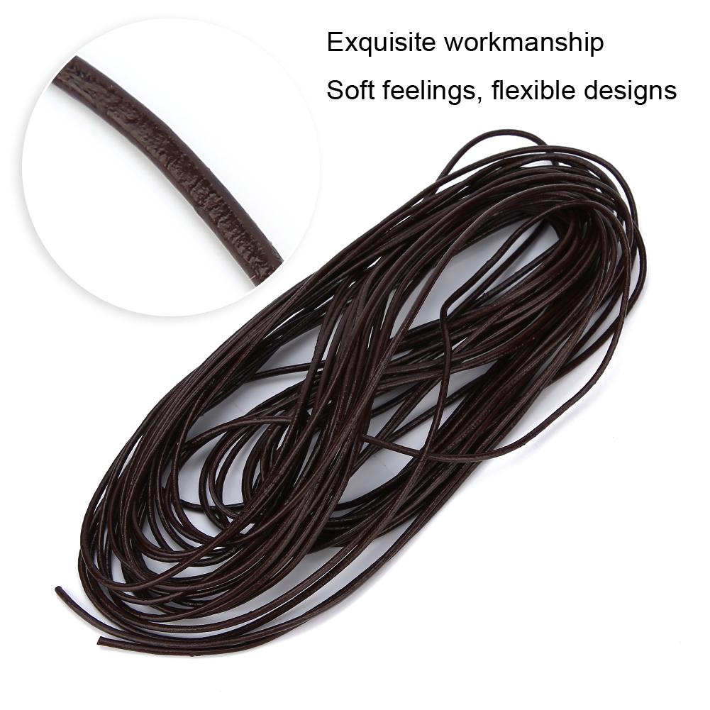 2.0mm Round String Cord Strap for DIY Bracelet Jewelry Making Accessory (Dark Coffee 10 Meters)