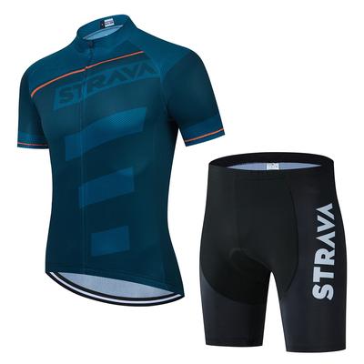 2026 STRAVA Cycling Suit Cycling Suit Men's and Women's Summer Breathable Short-sleeved Overalls Shorts Set