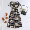 Southeast Asia Elegant Age-Reversing Midi Dress for Middle-Aged Women