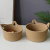 Round Cotton Rope Rattan Cat Ear Storage Basket
