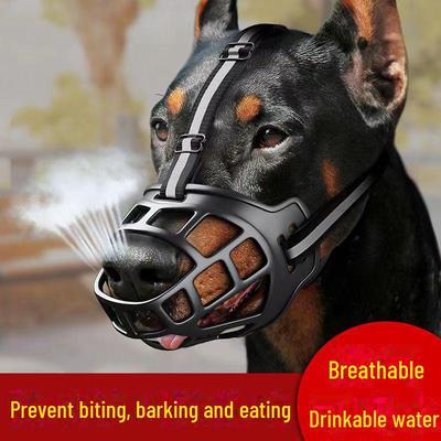 Reflective Dog Muzzle with Upgraded Thickened Soft TPE - Anti-Bite, Anti-Bark, Anti-Fall
