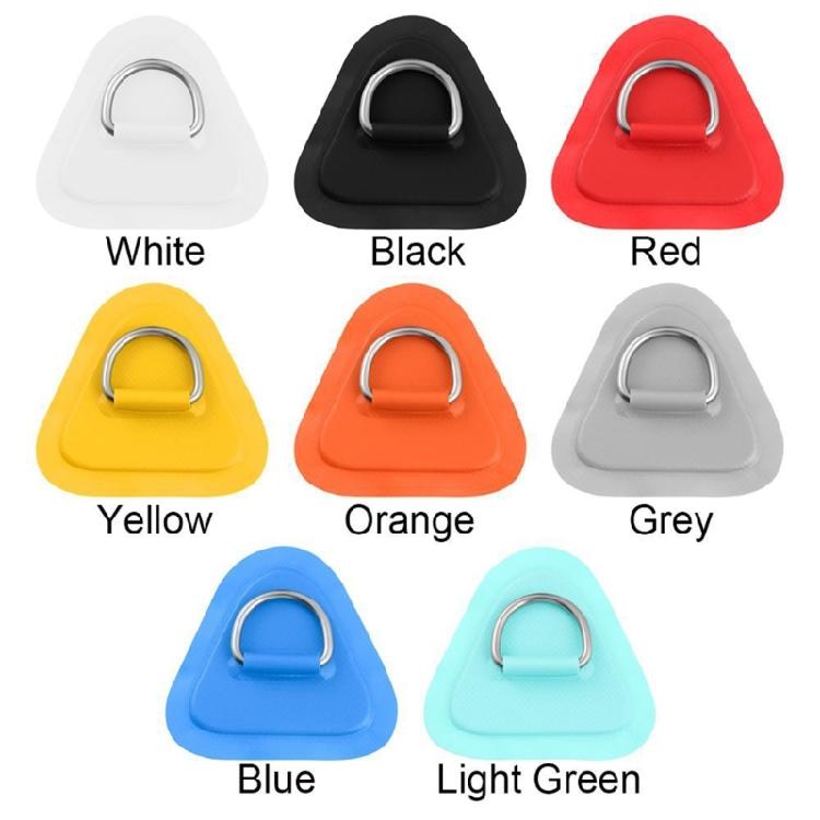 6Pcs D-Rings Patches PVC Stainless Deck Rigging Sets Inflatable Boat D-Rings Pad