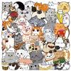50Pcs Transparent Cute Cat Graffiti Sticker Decoration Computer Mobile Phone Luggage Waterproof PET Material Toy Sticker