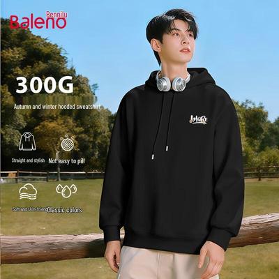 Baleno Men's 300G Heavyweight Loose Hooded Sweatshirt
