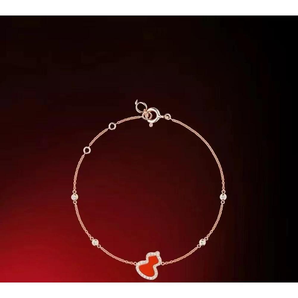 V Золотая Версия, Версия Seiko, Браслет Тыква Единорога, Женский Китайский Стиль Легкая Роскошь Замок Жуи, Браслет из Белого Агата Фритиллярии