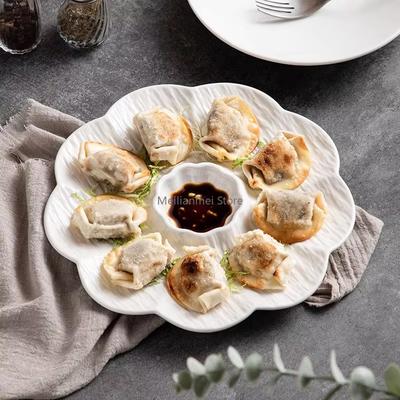 Chinesische Keramik Jiaozi-Platte Restaurant Sashimi Sushi-Platte Hotelküche Kreatives Geschirr Essensdekorationen Dessertteller