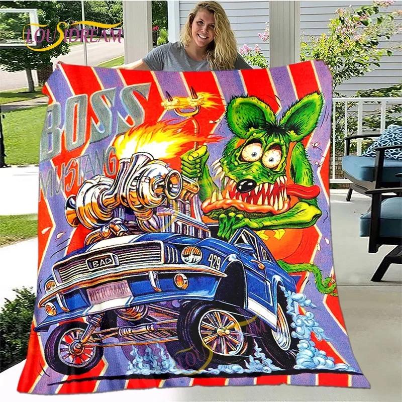 Cute Children's Holiday Birthday Gift Cartoon Rat Fink Cute Home Bedroom Decoration Thin Sofa Cover Sheets Four Seasons Blanket