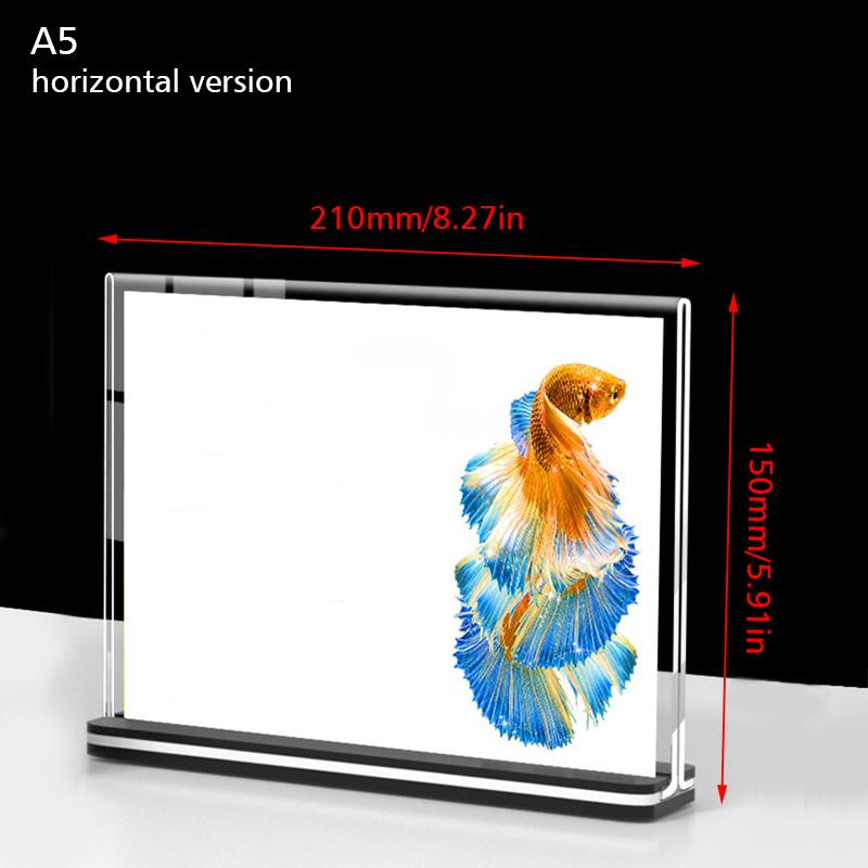 

Прозрачный держатель для бумаги Ресторан Фоторамка Прозрачный акрил Офисная доска для дисплея A4 Свадьба 1 шт.