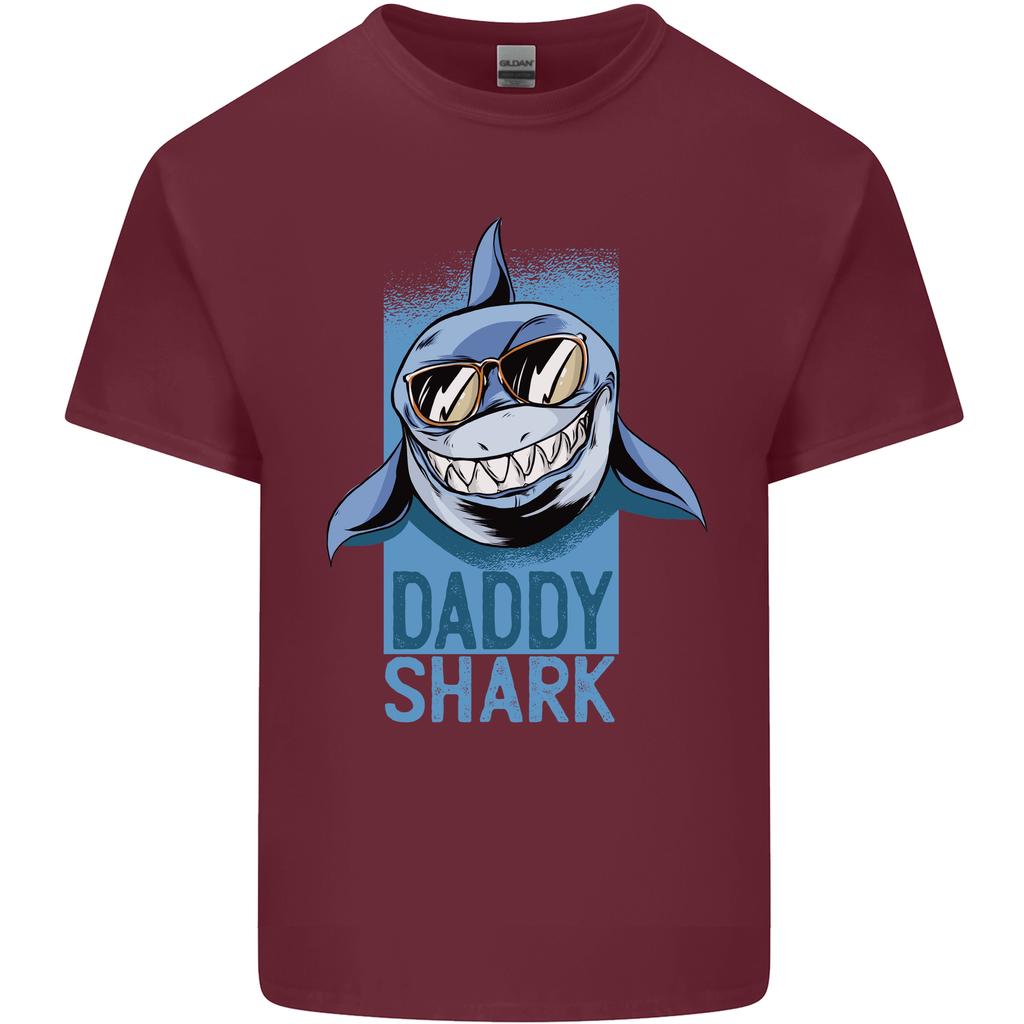 Daddy Shark Funny Fathers Day Unisexs Light Cotton TShirt
