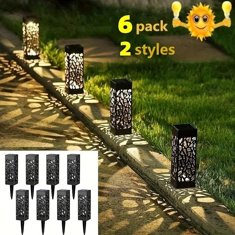 6 Pieces of Solar Outdoor Lights, Solar Decorative Path Lights, Garden Lawn Lights, Solar LED Landscape Garden Lighting, New Year Decoration