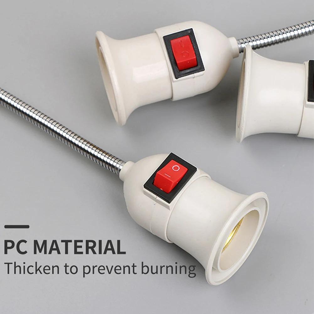 Direct Plug-in 360°Rotary E27 Socket with Switch Plug in Lamp Holder Converter for LED Bulb Light EU US Plug Adapter Lamp Base