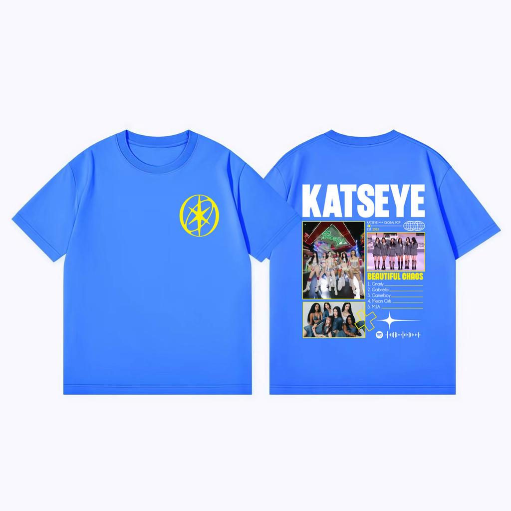 Kpop Katseye Band Merch Tshirt Mens Womens Fashion Y2k Aesthetic Short Sleeve T Shirts High Quality Cotton Oversized Tshirts