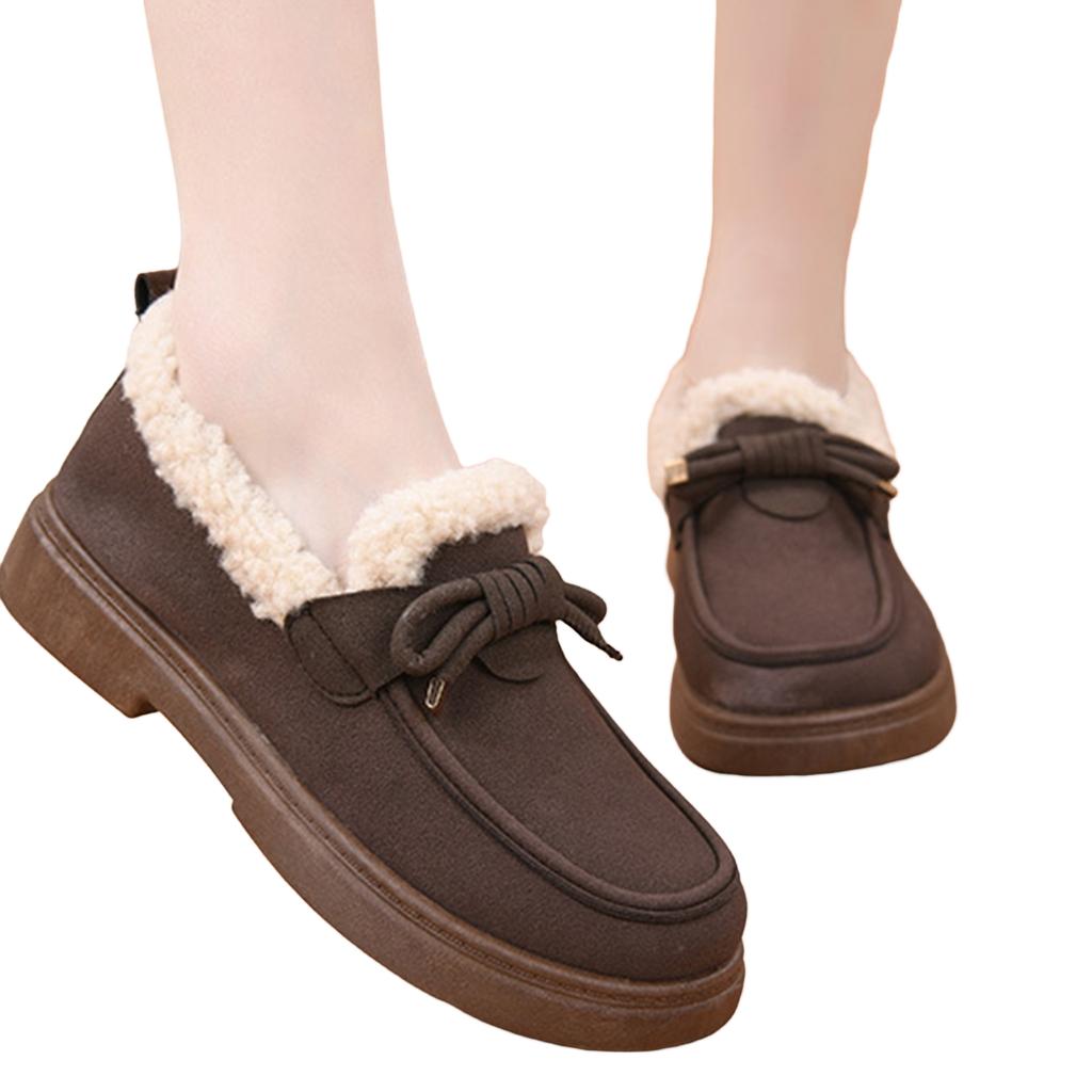 Women's -Lined - Warm Loafers for Winter Daily Wear