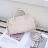 Leather Women'S Bag First Layer Cowhide Boston Large-Capacity Commuter Handbag Retro Shoulder Bag Women