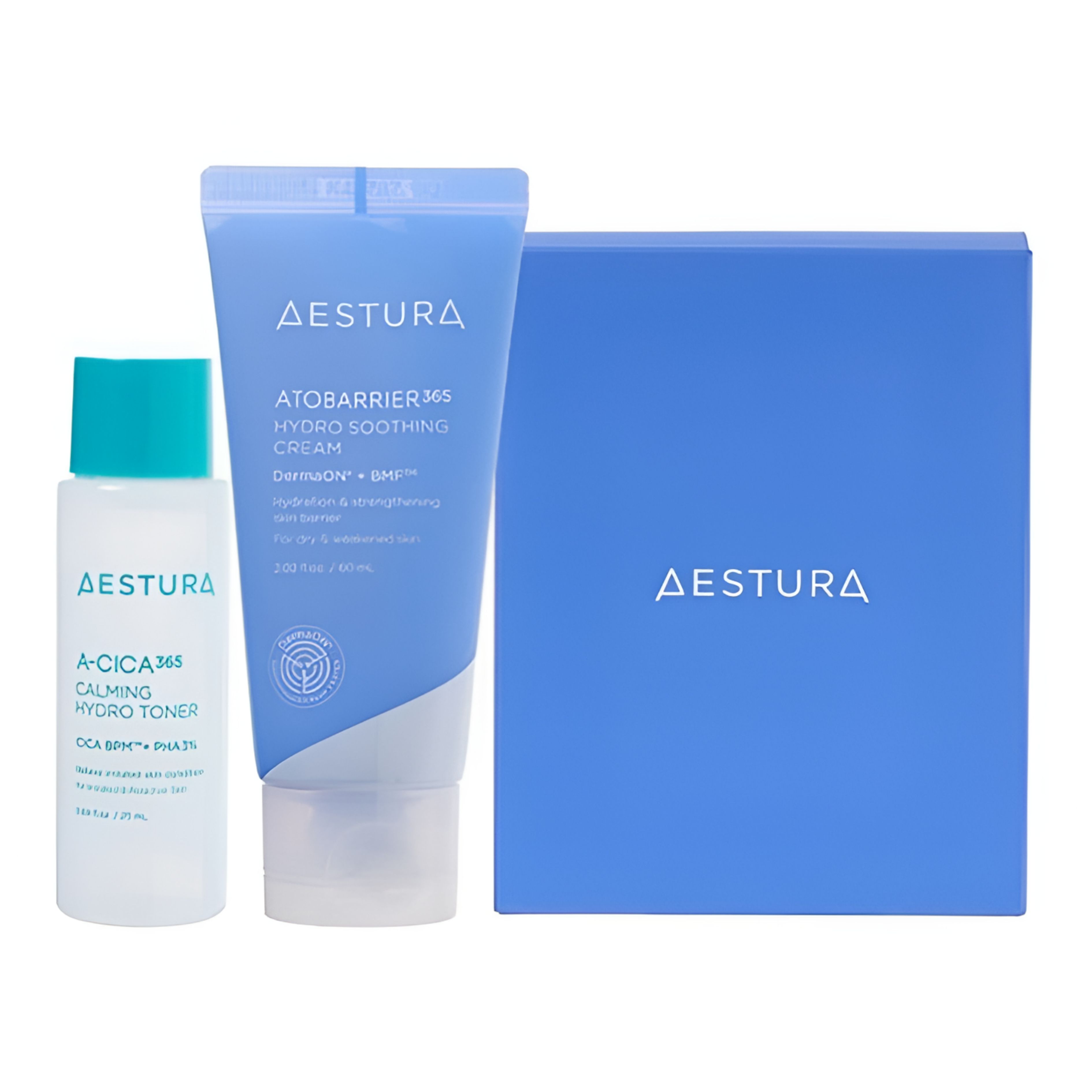 Aestura Atobarrier 365 Hydro Soothing Cream Set 60ml + 25ml Premium Korean Derma Skincare Barrier Hydrating Cream & Toner Set