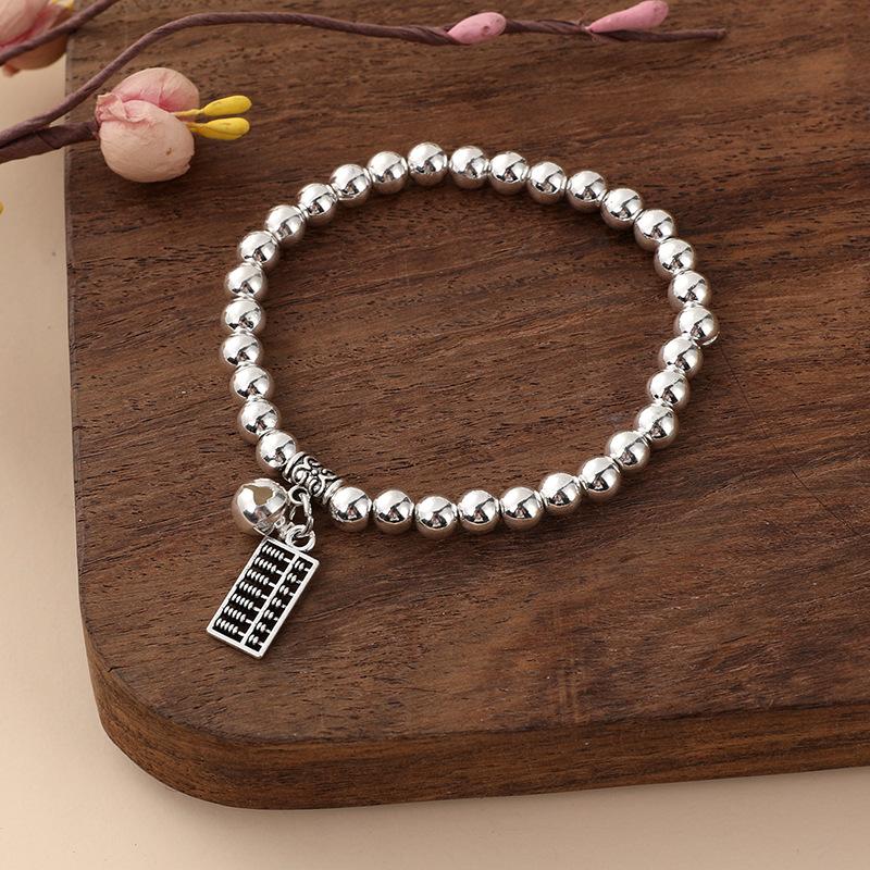 New Silver-Plated Bracelet For Women, Circle Twice And Immediately Have Money Bracelets, Lucky Cat Elephant Pendant Kuaishou Supply
