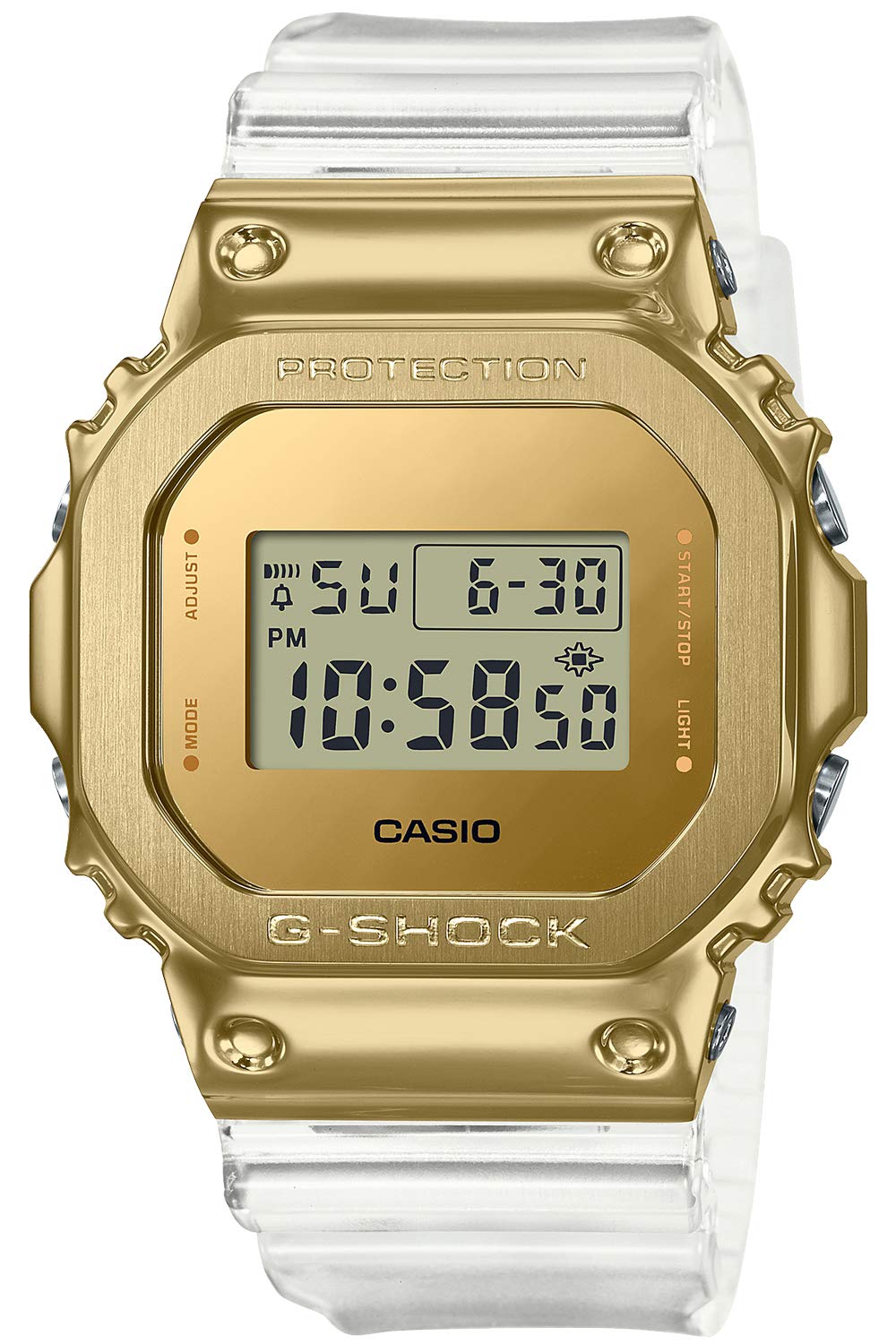 

Часы Casio G-Shock, GM-5600SG-9JF, Мужские, Прозрачные, Металлическая крышка, Оригинальный японский продукт