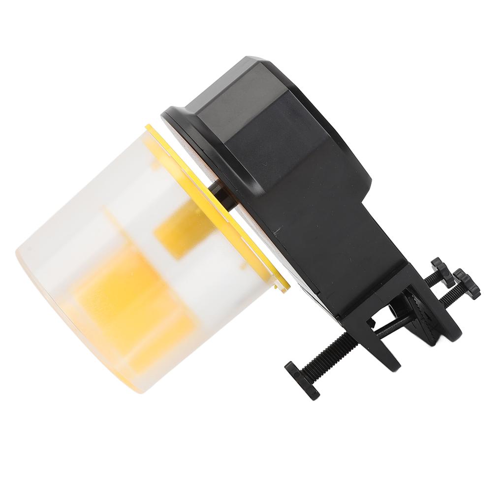 Automatic Fish Feeder Large Capacity Intelligent Adjustable Auto Fish Food Timer Dispenser for Vacation Weekend Yellow