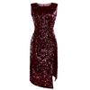 Women Sequin Shiny Bodycon Sleeveless Long Dress Party Evening Wedding Formal Package Hip