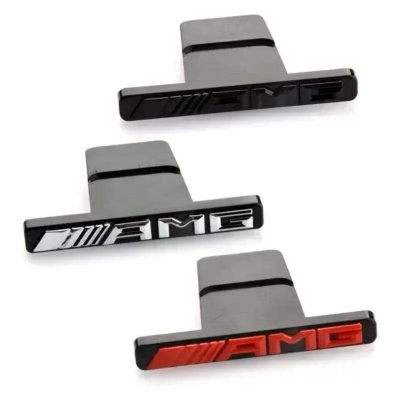 1pcs 3D AMG Logo Emblem Car Front Grille Badge For Mercedes Benz W211 W124 W169 W176 W177 W202 W203 W204 W205 W210 Accessories BE1