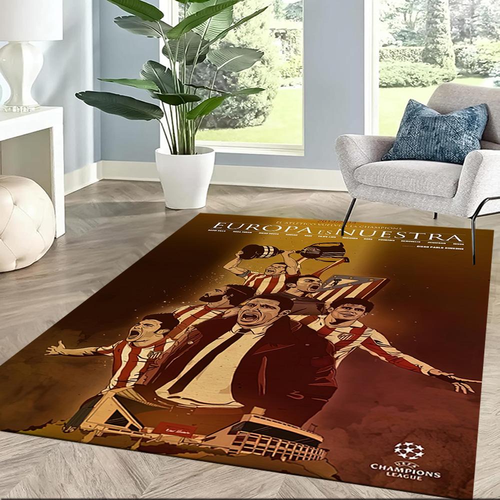 Atletico Madrid Carpet Suitable For Foyer Decorate Room Dormitory Game Room Antislip Rug Anime Office Decor Perfect Gift For Womenmen