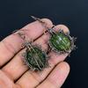 Moldavite Earrings, 999 Copper Wire Wrapped Gemstone Jewelry, Handmade  Earrings For Mother Day
