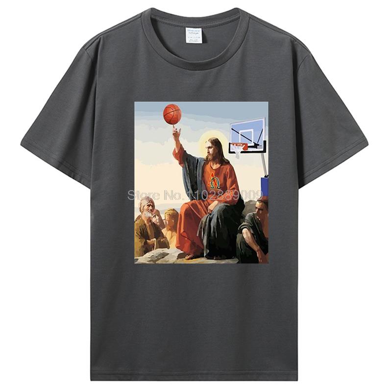 Herren Bodybuilding T-Shirt Pumping Training Crossfit Schwarzes T-Shirt Fitness Jesus Ist Mein Spotter T-Shirt Baumwoll-Tees Streetwear