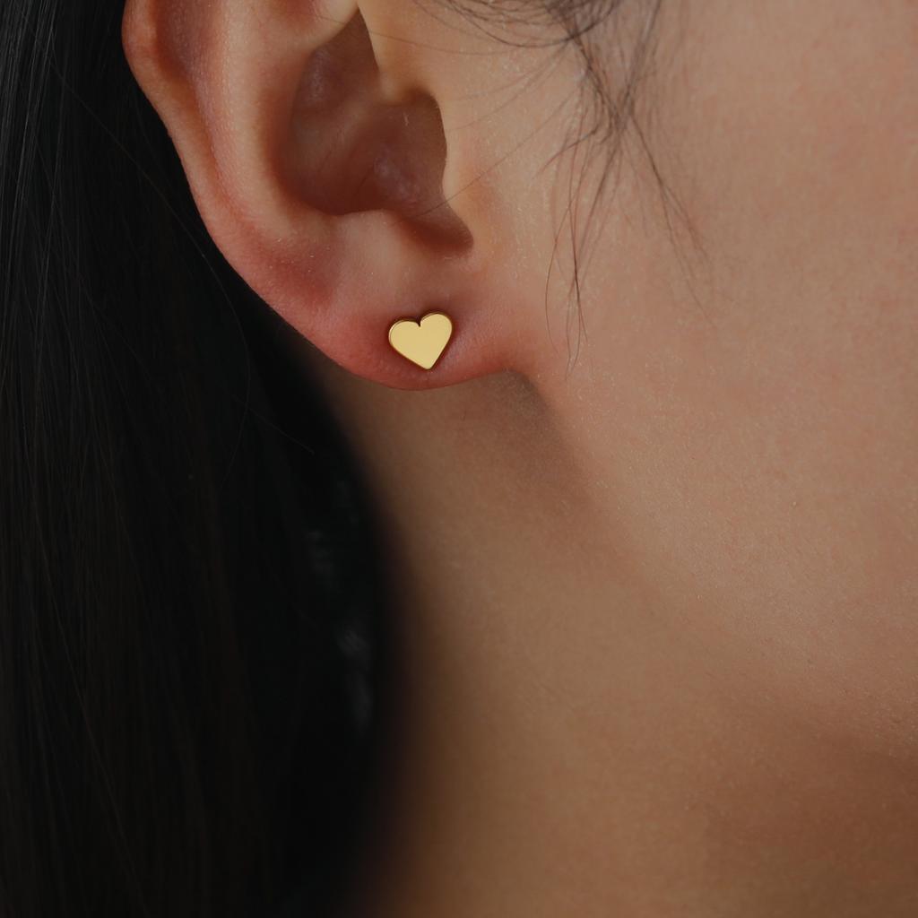 Rectangle Heart Stud Earrings for Women Stainless Steel Geometric Earrings Trend Minimalist Jewelry Valentine's Day Gifts 2026