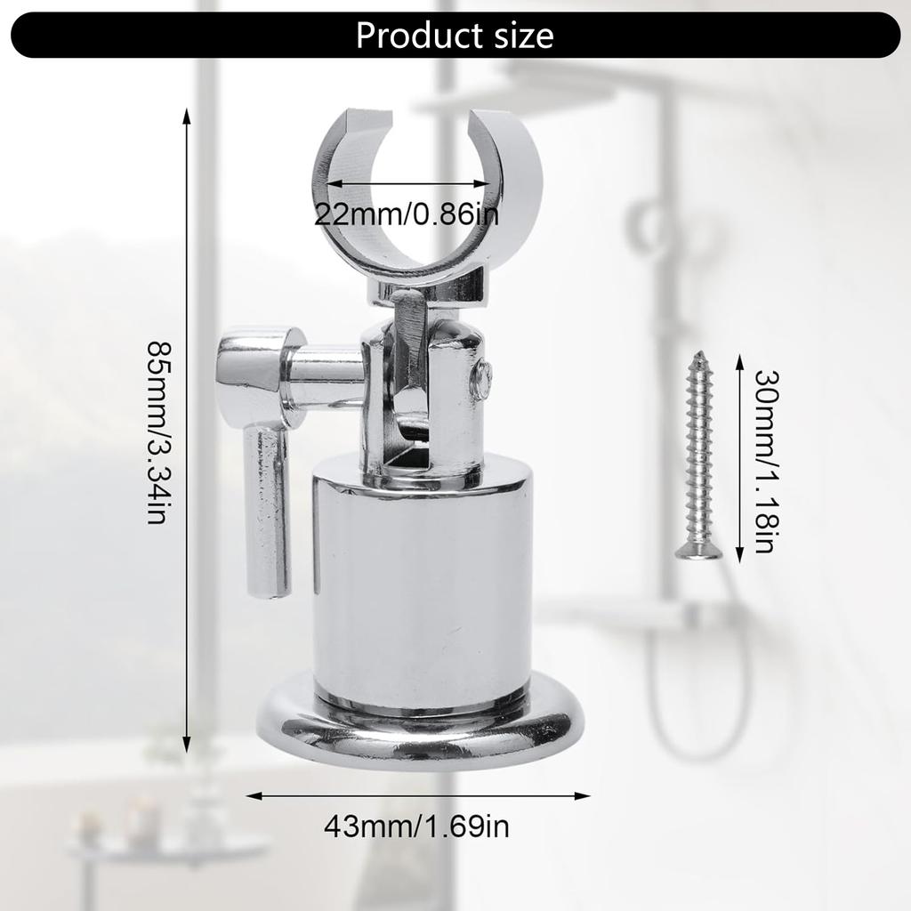 Shower Head Stand with Screw 180 Adjustable Handheld Bathroom Shower Head Brackets Shower Wand Sprayer Stand Enduring