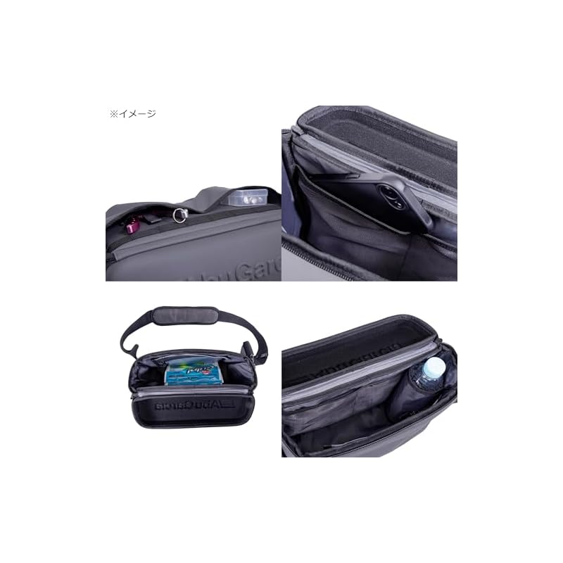 Abu Garcia Semi-Hard Top Messenger Bag, Coated Black, Storage, Water-Resistant, Shoulder Bag, Fishing