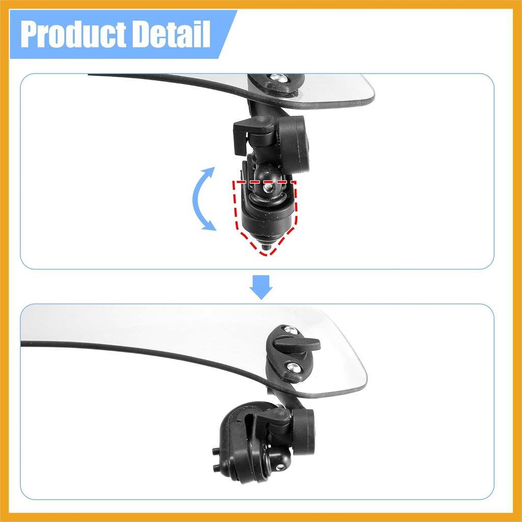 28.5cm Motorcycle Windshield Motorcycle Wind Deflector Clear Lens Adjustable Clip Windshield Extension Universal Fit for Most Motorcycle Scooter