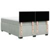 Box Spring Bed with Mattress Light Grey 160 x 200 cm Velvet