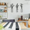 Black Metal Wall Hanging Vase - Iron Art Silhouette for Living Room Decor