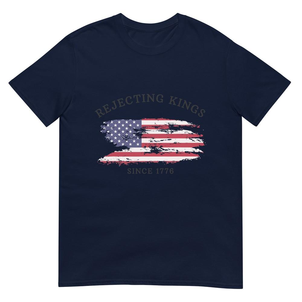 Retro Rejecting Kings Since 1776 Protest Pro Democracy Tshirt S