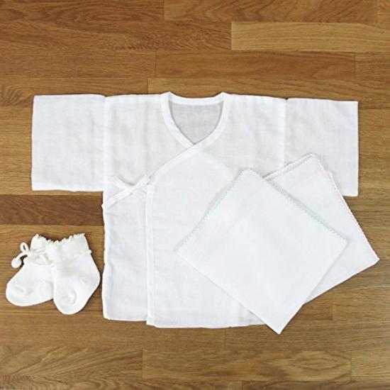 Made In Summer Shrine Visit Baby Set with Afghan Sailor-style Design, Japan, Fabric, Dress, 6-piece